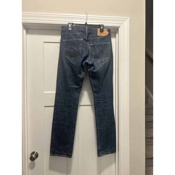Levi Strauss Denim Jeans 31 x 34 Mens 31x34 Straight Leg Button Fly Cotton - Picture 8 of 8